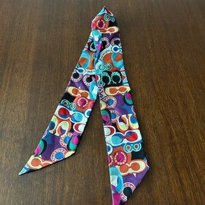 Colorful Coach Silk Purse Scarf